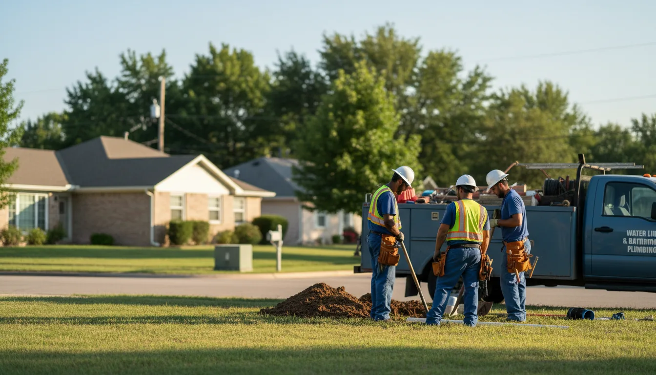 Residential water line and bathroom plumbing service in Allentown, PA
